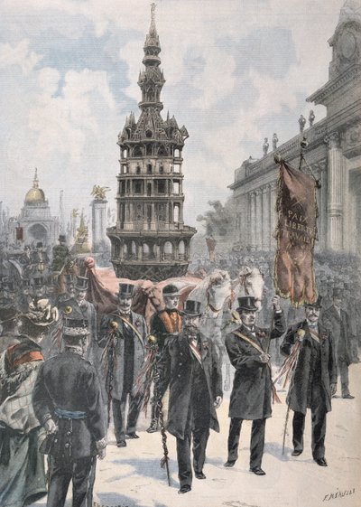 Parade of the Master Work of the Carpenters before the Grand Palais, illustration from 